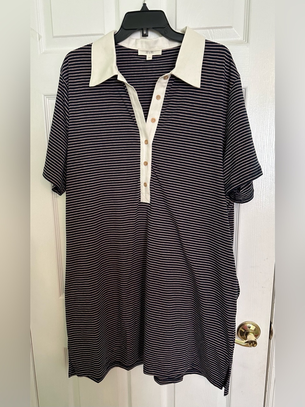 NWOT JADE BY JANE BUTTON COLLAR STRIPE DRESS